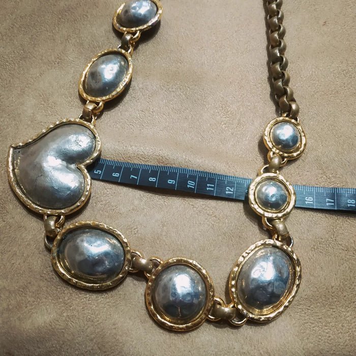 Edouard Rambaud Chunky Heart Statement Necklace