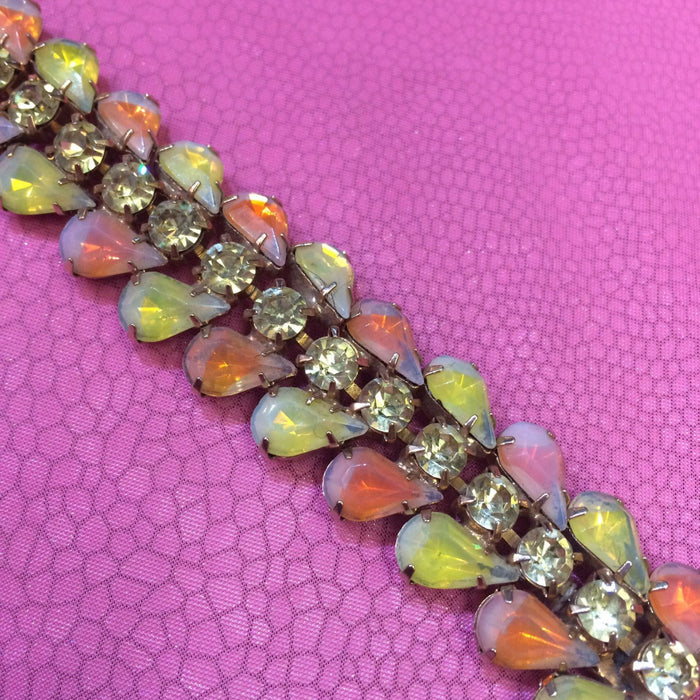 Vintage Opal Glass bracelet by Kramer - The Hirst Collection
