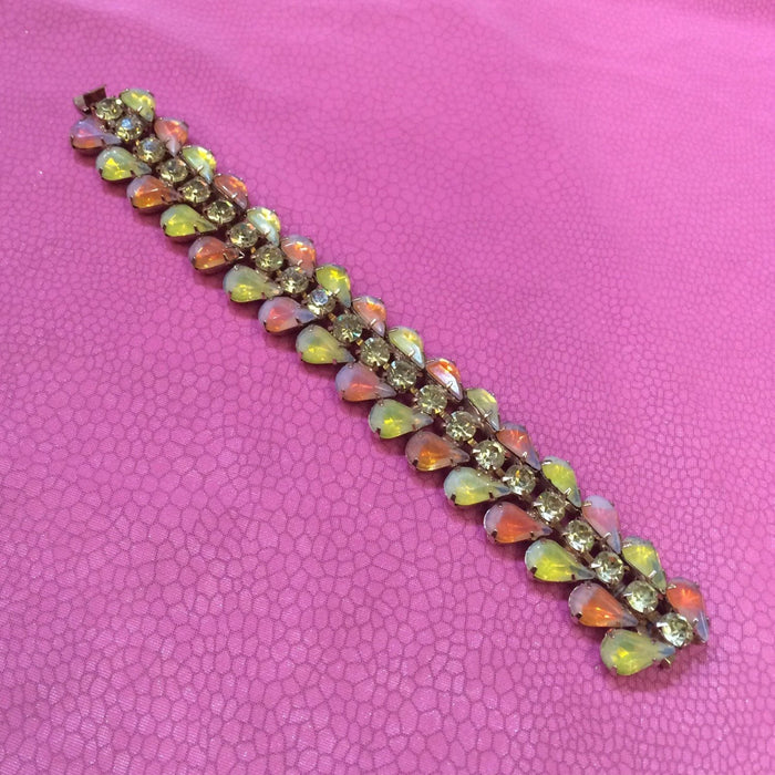 Vintage Opal Glass bracelet by Kramer - The Hirst Collection