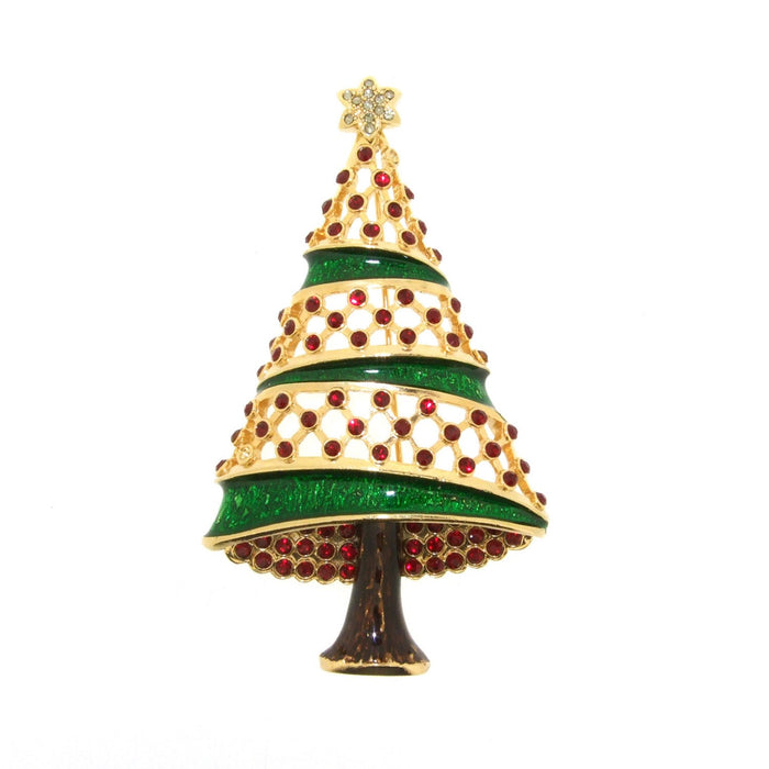 Golden Christmas Tree Brooch by Cristobal London - The Hirst Collection