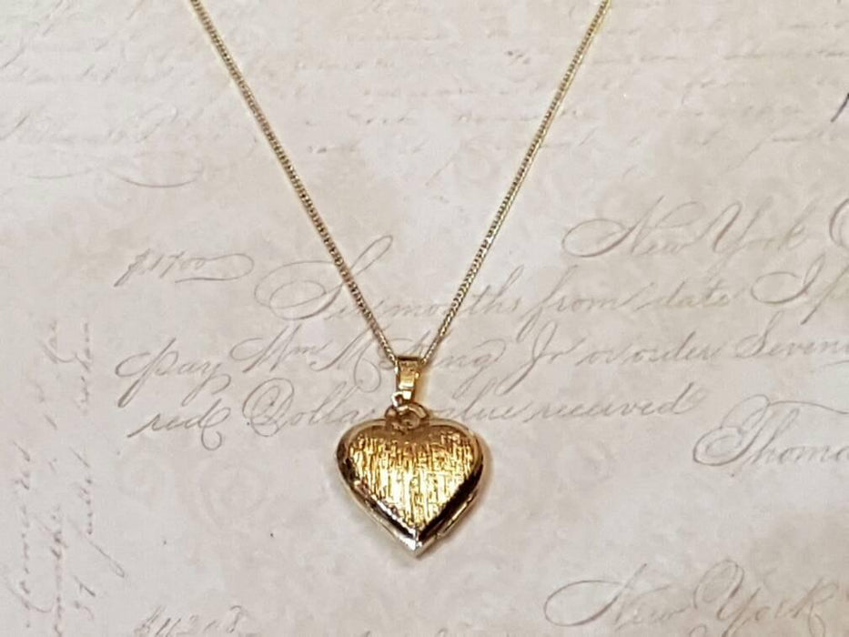 Vintage Gold Locket Heart Gold Plated - The Hirst Collection
