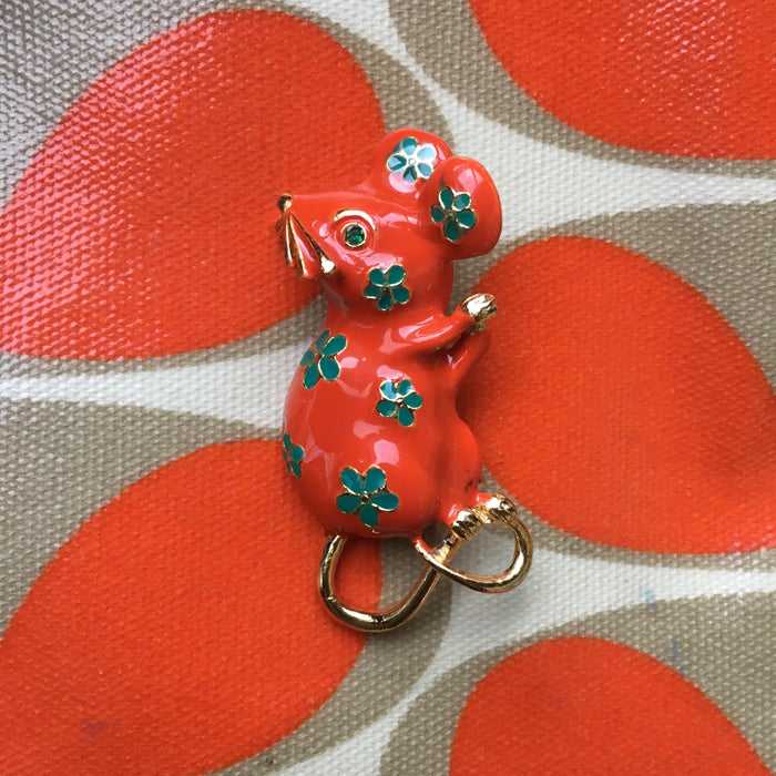 Funky 60s style mouse brooch by Sphinx - The Hirst Collection