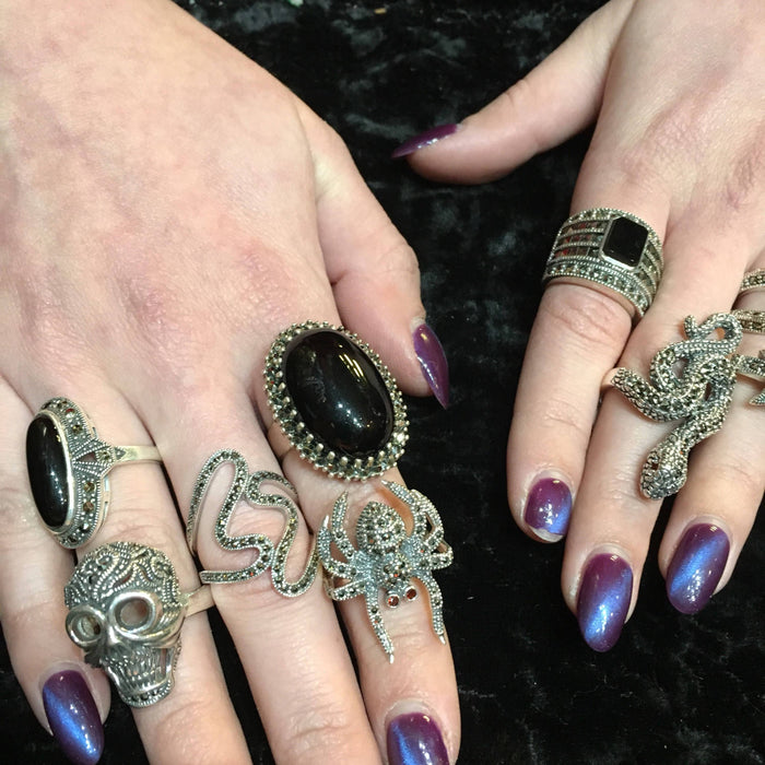 Spider Ring Silver Marcasite - The Hirst Collection