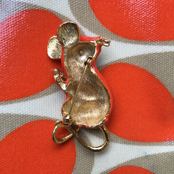 Funky 60s style mouse brooch by Sphinx - The Hirst Collection