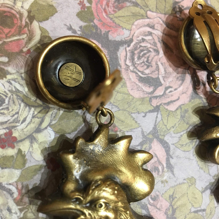 Cockerel Earrings Joseff of Hollywood - The Hirst Collection