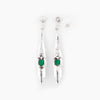 Art Deco Emerald Green hexagon earrings - The Hirst Collection