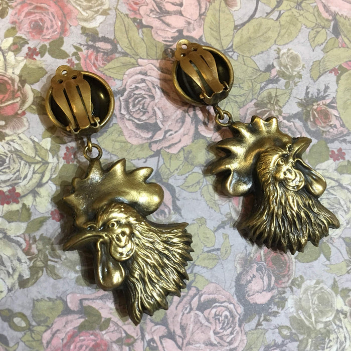 Cockerel Earrings Joseff of Hollywood - The Hirst Collection