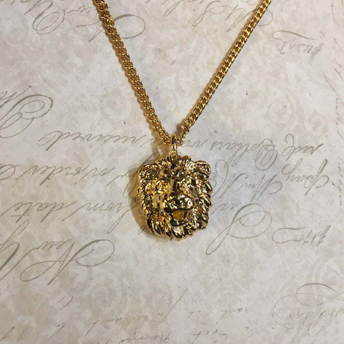 Lion Pendant Necklace by Bill Skinner Gold plated - The Hirst Collection