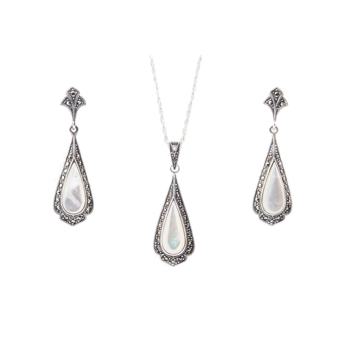 Mother of Pearl drop pendant necklace - The Hirst Collection