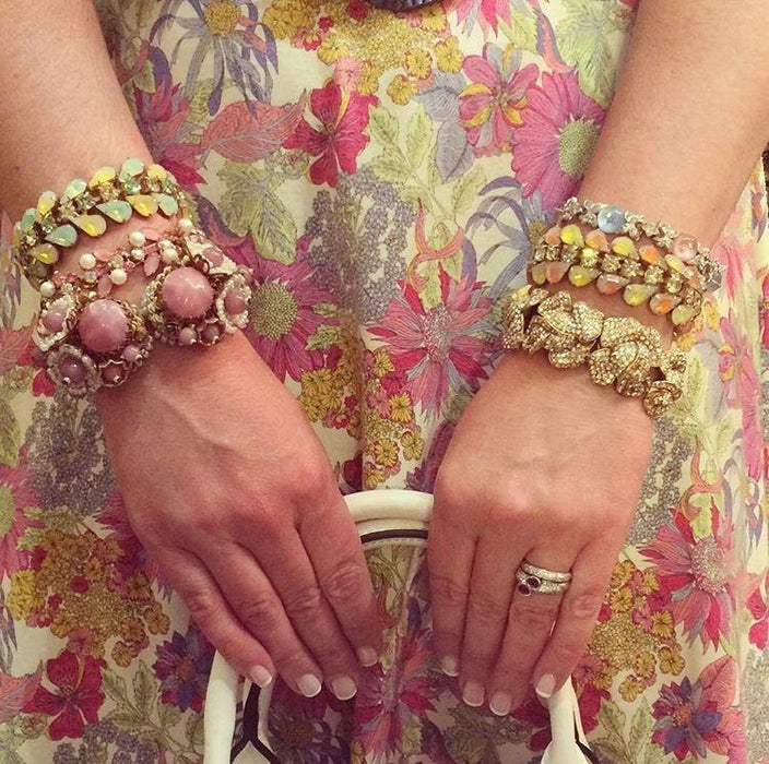 Vintage Opal Glass bracelet by Kramer - The Hirst Collection