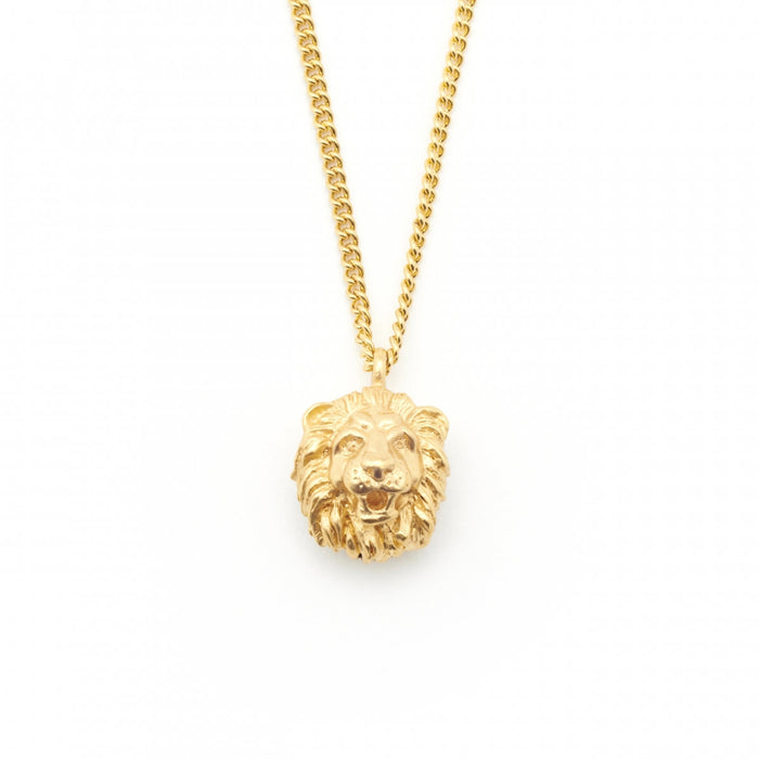 Lion Pendant Necklace by Bill Skinner Gold plated - The Hirst Collection