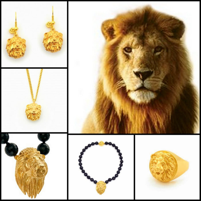 Lion Pendant Necklace by Bill Skinner Gold plated - The Hirst Collection