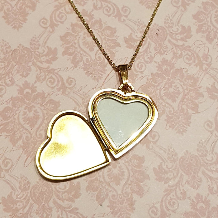 Criss Cross Golden Love Heart Locket - The Hirst Collection