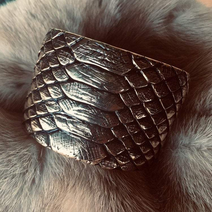 Snakeskin Cuff Bracelet by Saint Laurent - The Hirst Collection