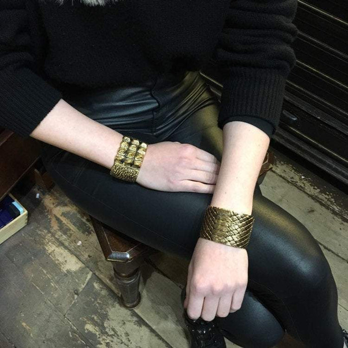 Snakeskin Cuff Bracelet by Saint Laurent - The Hirst Collection