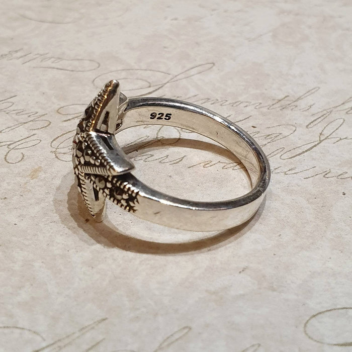 Star Ring Silver Marcasite - The Hirst Collection