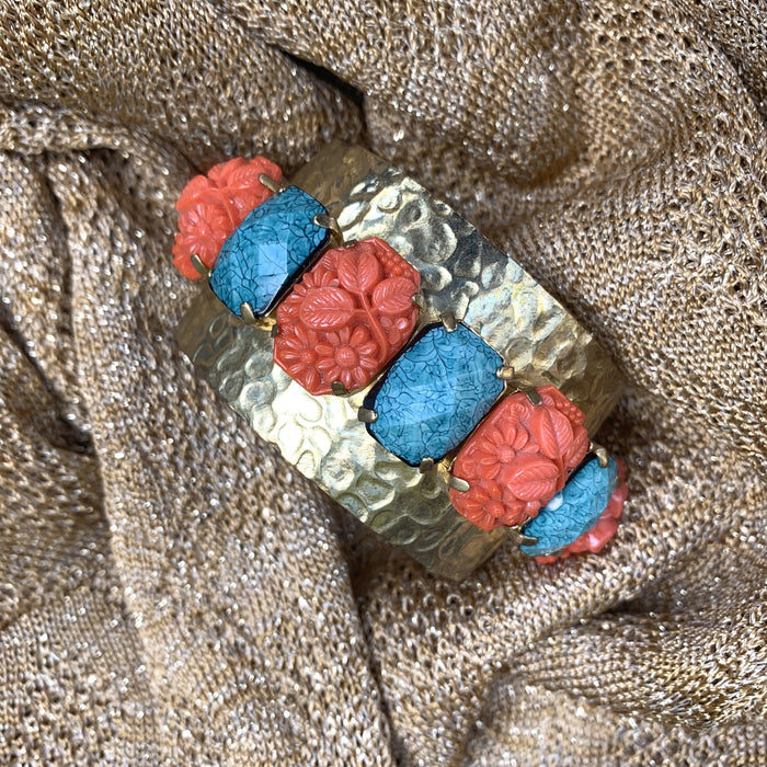 Coral and Turquoise Bracelet by  Frangos - The Hirst Collection