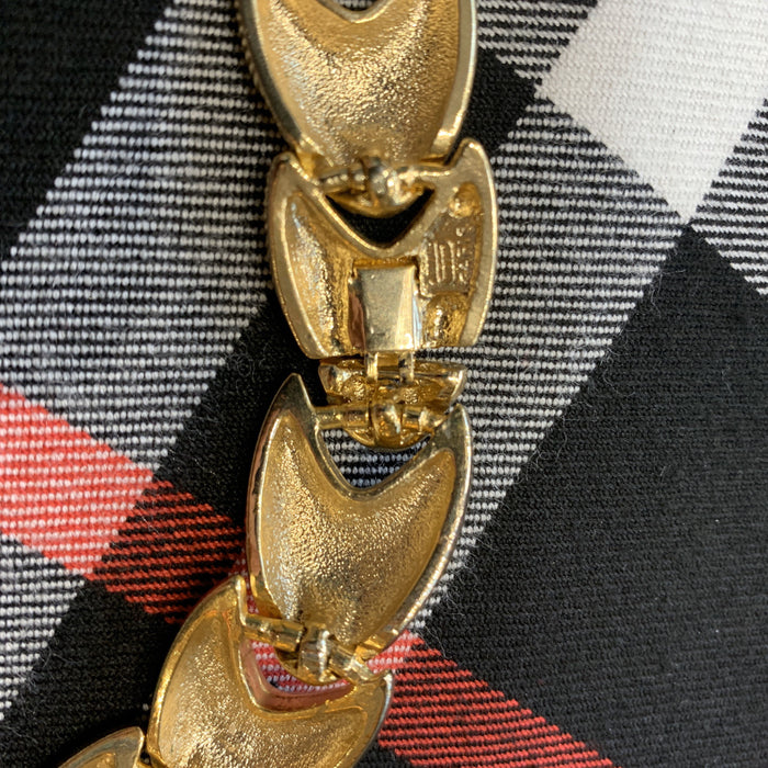 Balenciaga Necklace Black and Gold Enamel - The Hirst Collection