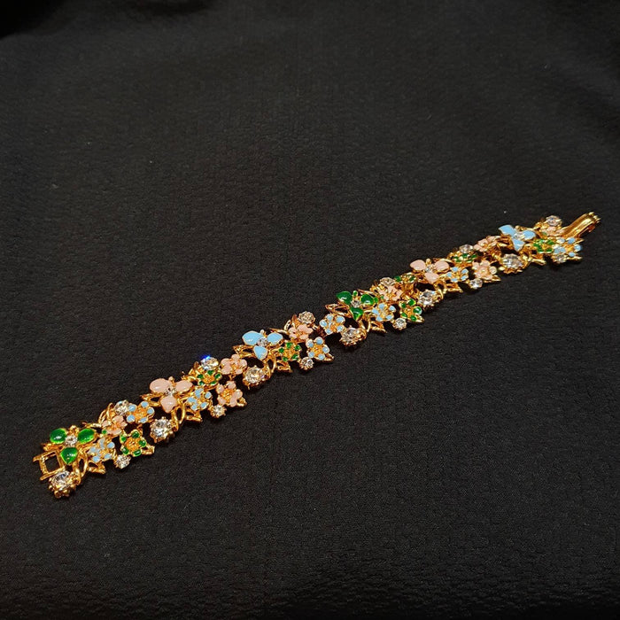 multicoloured floral enamel bracelet by Sardi - The Hirst Collection
