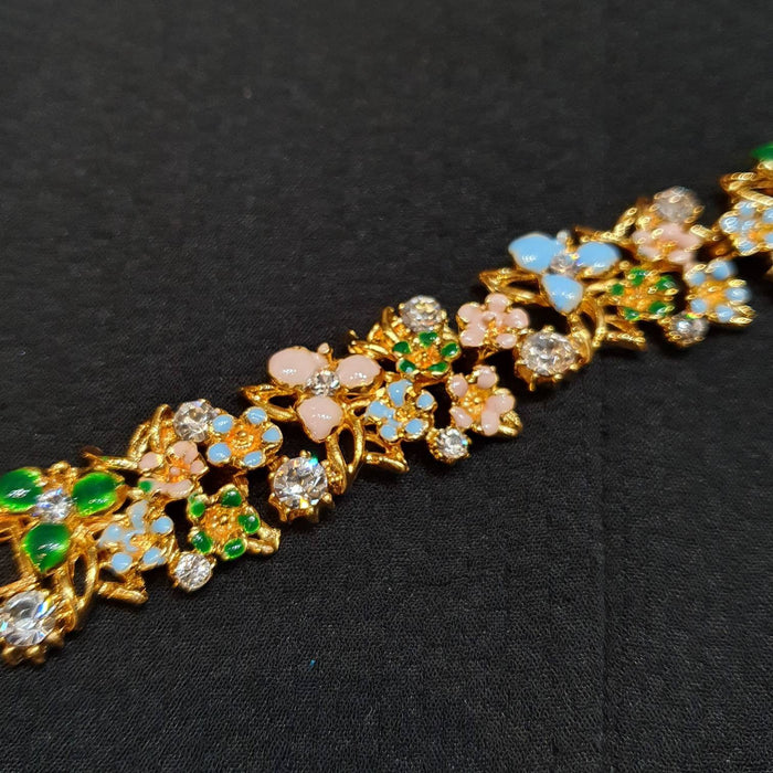 multicoloured floral enamel bracelet by Sardi - The Hirst Collection