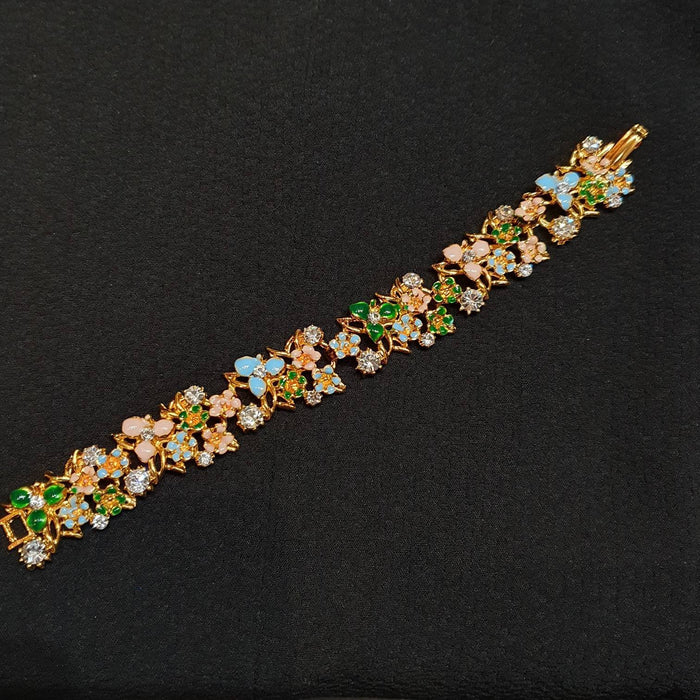 multicoloured floral enamel bracelet by Sardi - The Hirst Collection