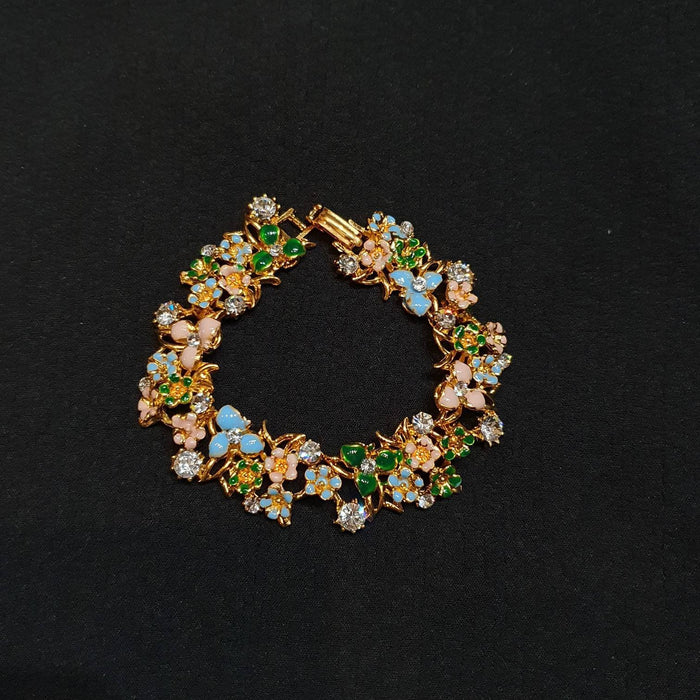 multicoloured floral enamel bracelet by Sardi - The Hirst Collection