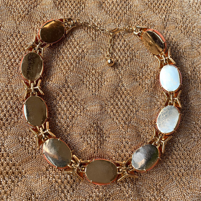 Coral and white Trifari necklace - The Hirst Collection