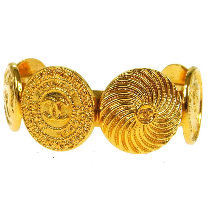 Vintage Chanel Bracelet CC Gold Plated - The Hirst Collection