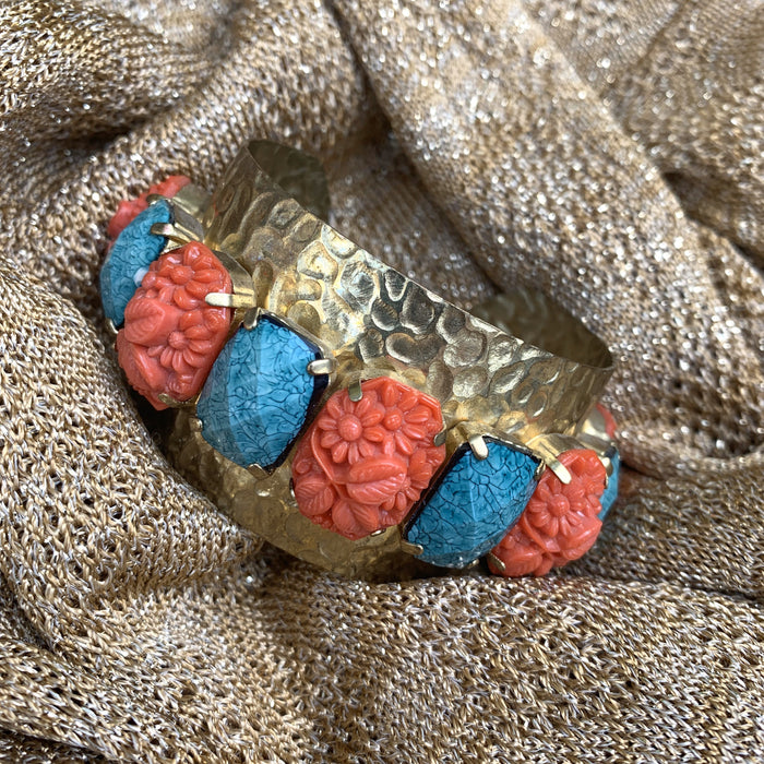 Coral and Turquoise Bracelet by  Frangos - The Hirst Collection