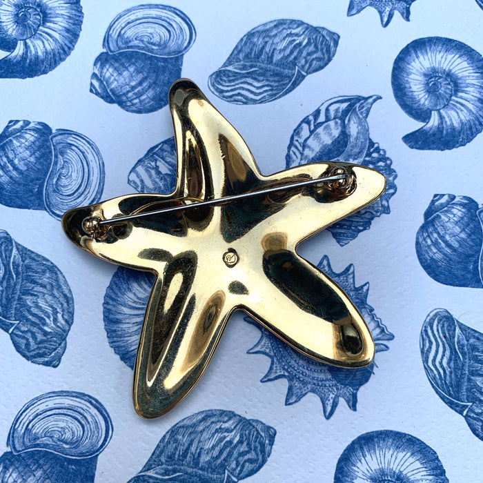 Swarovski Crystal Starfish Brooch - The Hirst Collection