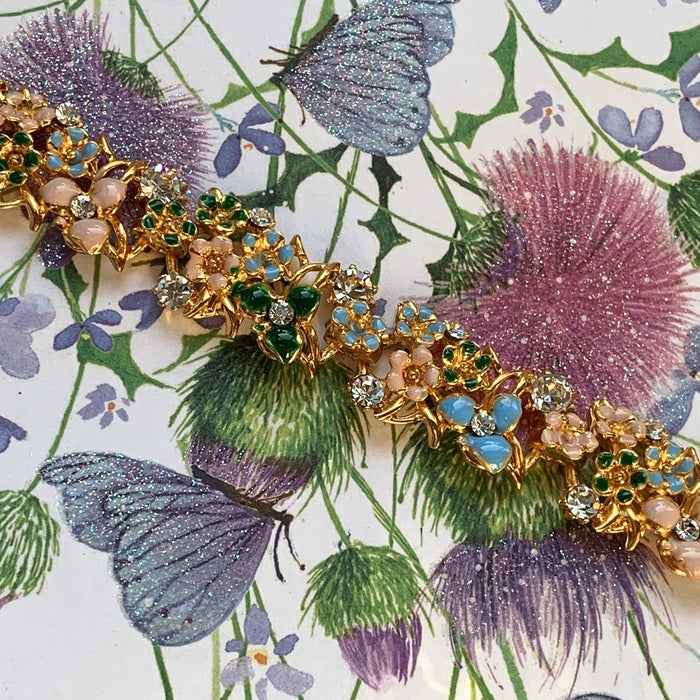 multicoloured floral enamel bracelet by Sardi - The Hirst Collection