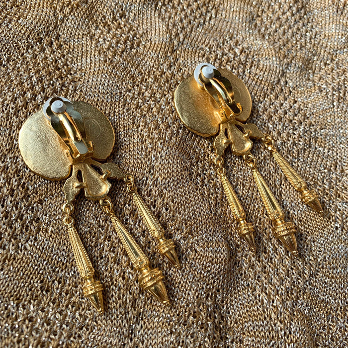Egyptian Earrings by Elizabeth Taylor for Avon Turquoise - The Hirst Collection