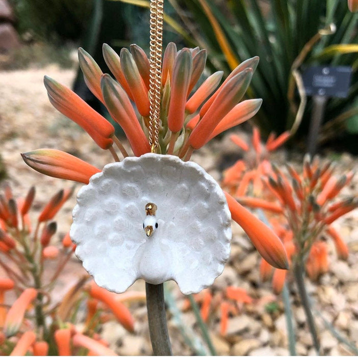 White Peacock Necklace by Andmary - The Hirst Collection