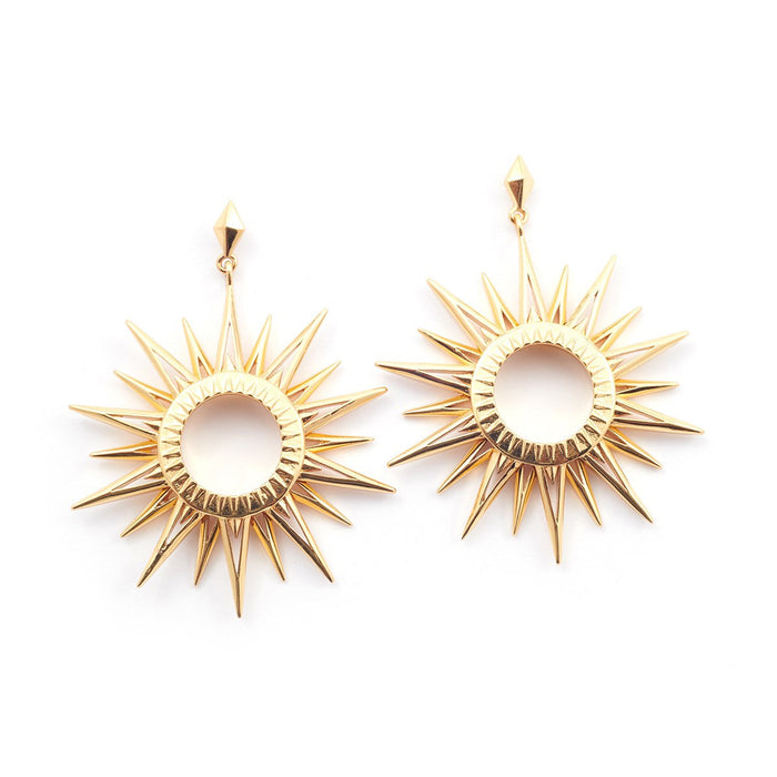 Starburst Statement earring by Bill Skinner in gold plate - The Hirst Collection