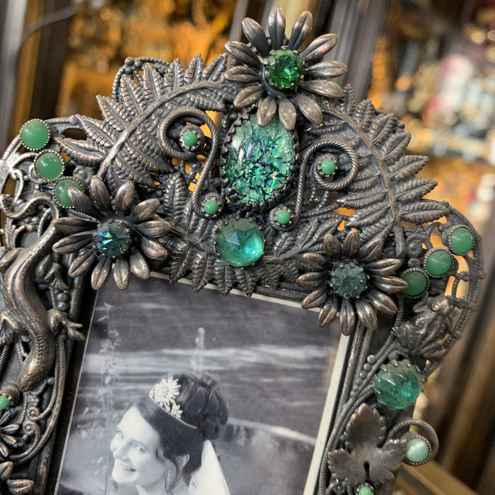 Askew London Photo Frame Silver Green Signed - The Hirst Collection