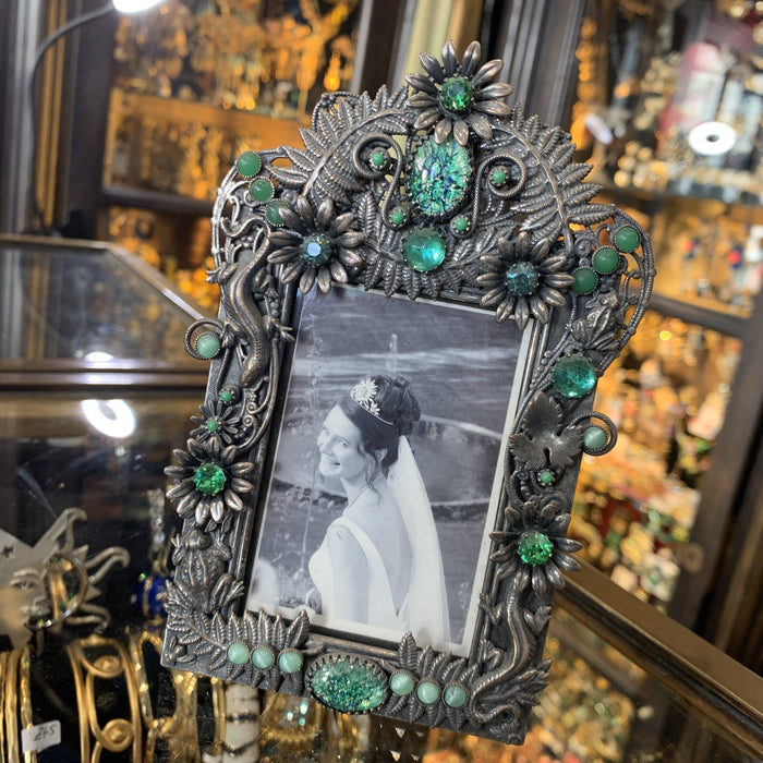 Askew London Photo Frame Silver Green Signed - The Hirst Collection