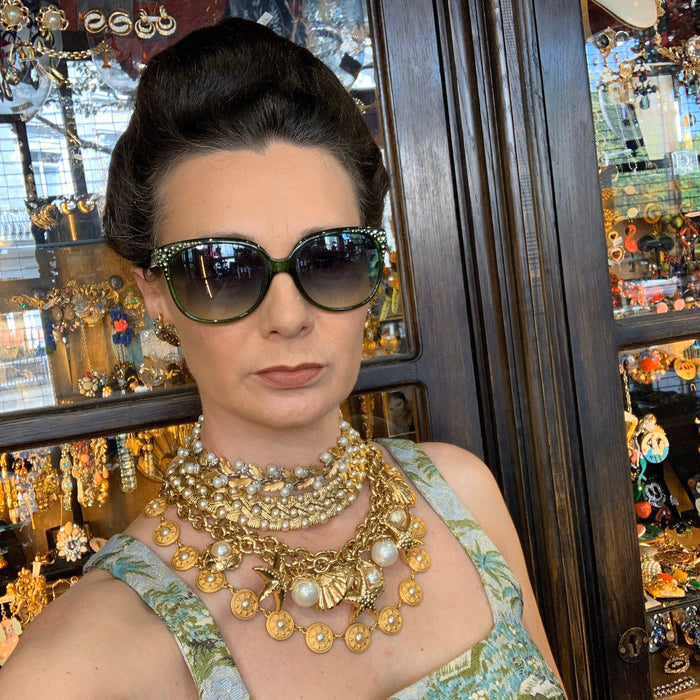 Trifari Pearl Acorn Garland Necklace Vintage - The Hirst Collection