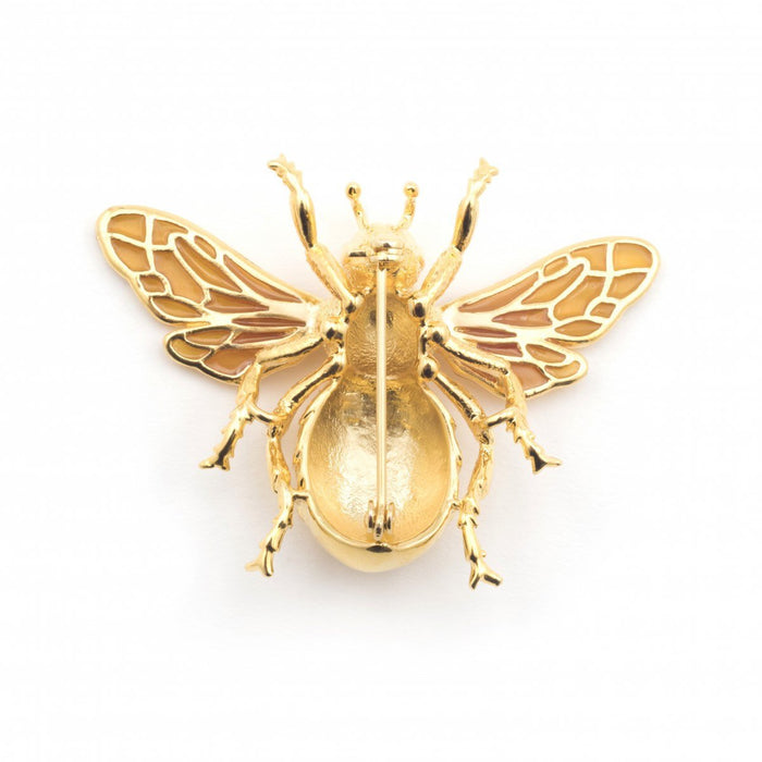 Queen Bee Large brooch Bill Skinner Gold plated - The Hirst Collection
