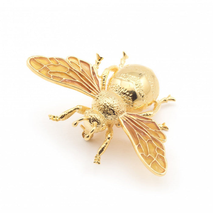 Queen Bee Large brooch Bill Skinner Gold plated - The Hirst Collection