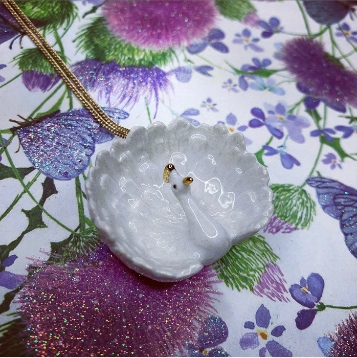 White Peacock Necklace by Andmary - The Hirst Collection