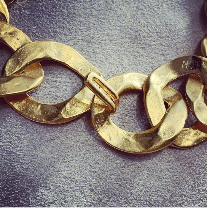 Thick Gold Plated Chain Necklace by Kenneth Jay Lane - The Hirst Collection