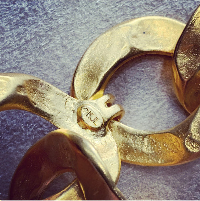 Thick Gold Plated Chain Necklace by Kenneth Jay Lane - The Hirst Collection