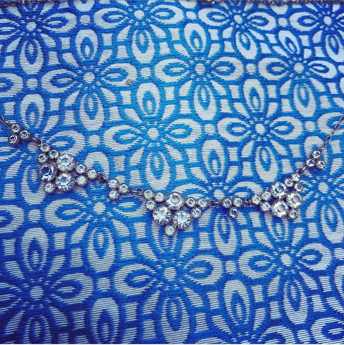 Austrian Crystal necklace Bridal Vintage Wedding - The Hirst Collection