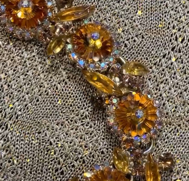 Julianna Bracelet in amber crystal - The Hirst Collection