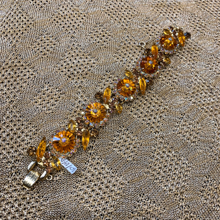 Julianna Bracelet in amber crystal - The Hirst Collection