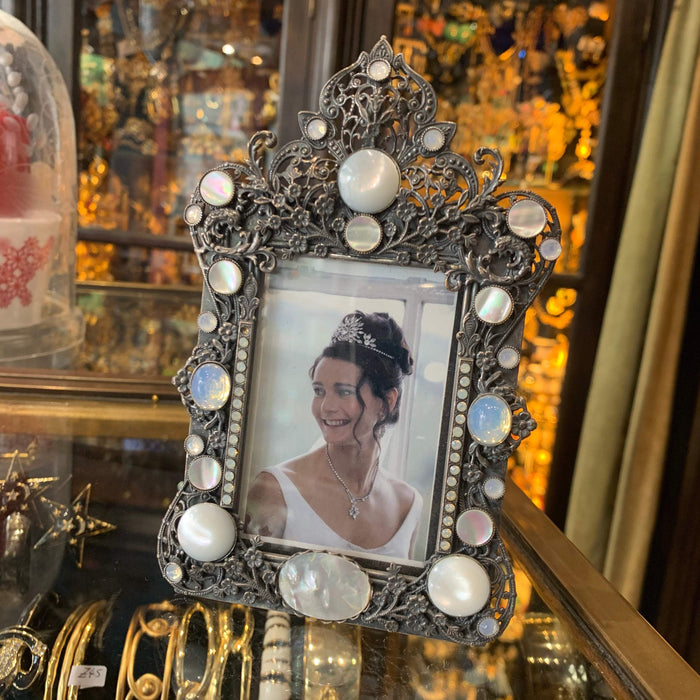 Askew London Mother of Pearl silver frame wedding gift - The Hirst Collection