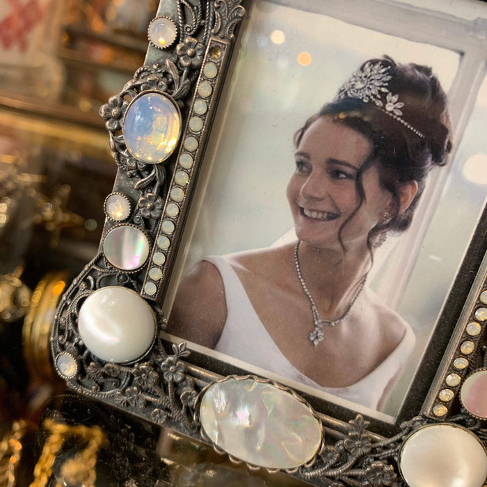 Askew London Mother of Pearl silver frame wedding gift - The Hirst Collection