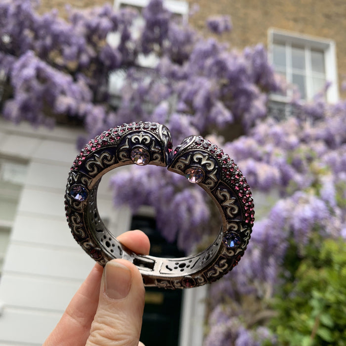 Purple crystal sparkly bracelet - The Hirst Collection
