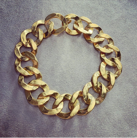 Thick Gold Plated Chain Necklace by Kenneth Jay Lane - The Hirst Collection
