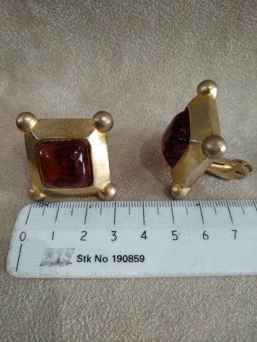 Karl Lagerfeld Square Gripoix Earrings - The Hirst Collection